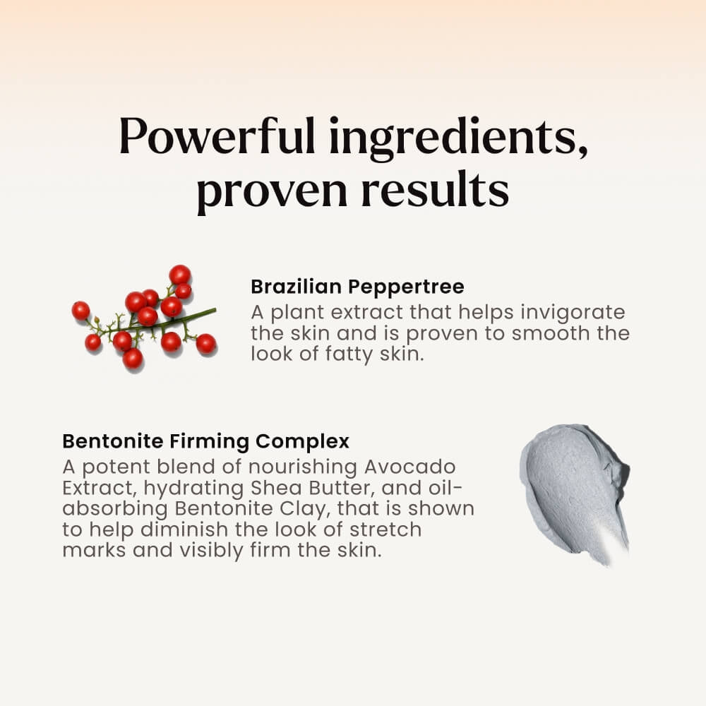 MAËLYS B-FLAT Belly Firming Cream for Women - Skin Tightening & Moisturizing Treatment with Shea Butter & Bentonite Clay - Smooths Look of Stretch Marks - Postpartum Body Care (3.4 Fl Oz)