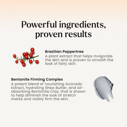 MAËLYS B-FLAT Belly Firming Cream for Women - Skin Tightening & Moisturizing Treatment with Shea Butter & Bentonite Clay - Smooths Look of Stretch Marks - Postpartum Body Care (3.4 Fl Oz)